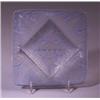 Image 1 : "Vezelay," a LALIQUE ashtray, circa 1928, in clear and frosted glass with blue patina. Molded R. …