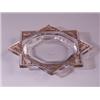 Image 1 : "Fauvettes," a LALIQUE ashtray, circa 1924, in clear and frosted glass with sepia patina. Stencil…