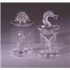 Image 1 : Four modern LALIQUE clear glass ashtrays. Engraved Lalique France. Average height 9cm …