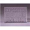 Image 1 : "Oeuvres de Lalique," a rare LALIQUE display plaque, circa 1928, in clear and frosted glass. M p.…