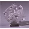 Image 1 : "Hirondelles," a LALIQUE letter seal, circa 1919, in clear and frosted glass. Engraved R. Lalique…