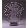 Image 1 : "Sainte-Christophe," a LALIQUE automobile hood ornament, circa 1928, in clear and frosted glass w…