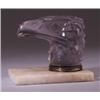 Image 1 : "Tete D'Aigle," a LALIQUE automobile hood ornament, circa 1928, in clear and frosted glass. Molde…