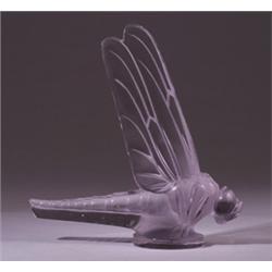 "Libellule," Grande Modele, a LALIQUE automobile hood ornament, circa 1928, in clear and frosted …
