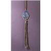 Image 1 : "Muguet," a LALIQUE lozenge-shaped pendant, circa 1921, in opalescent glass on original green sil…