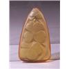 Image 1 : "Trefles," a LALIQUE pendant, circa 1920, in yellow glass. Molded LALIQUE. M. p 580, no.1656 6 cm…