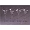 Image 1 : "Hagueneau," set of four LALIQUE white wine glasses, circa 1924, in clear and frosted glass. Sten…