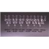 Image 1 : "Roxanne," a set of twelve Modern LALIQUE wine glasses, circa 1980, six red and six white, in cle…