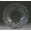Image 1 : "Ondines," a LALIQUE bowl, circa 1921, in clear and frosted glass with blue patina. Engraved R. L…