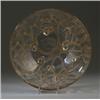 Image 1 : "Gui," a LALIQUE bowl, circa 1921, in clear and frosted glass with sepia patina. Stenciled R. LAL…
