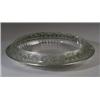 Image 1 : "Marguerites," a LALIQUE centerbowl, circa 1941, in clear and frosted glass with green patina. St…