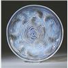 Image 1 : "Dauphines," a LALIQUE shallow dish, circa 1932, in opalescent glass with sepia patina. Stenciled…