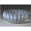 Image 1 : "Perruches," a LALIQUE bowl, circa 1931, in opalescent glass with blue patina. Stenciled R. LALIQUE