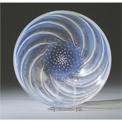 "Poissons,", a LALIQUE bowl, circa 1931, in opalescent glass. Molded R. LALIQUE, stenciled R. LAL…
