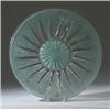 Image 1 : "Epis," a LALIQUE service plate, circa 1921, in clear and frosted glass with green patina. Stenci…