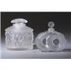 Image 1 : "Enfants," and "Deux Fleurs," two modern LALIQUE perfume bottles. Both engraved Lalique France. T…