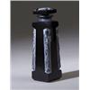 Image 1 : "Ambre," a LALIQUE perfume bottle for D'ORSAY, circa 1912, in black glass with white patina. Mold…