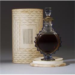 "Requette," a LALIQUE perfume bottle for WORTH, designed 1944, this example circa 1949, in clear …