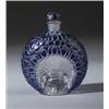Image 1 : "La Violette," a LALIQUE perfume bottle for GABILLA, circa 1925, in clear glass with violet ename…