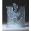 Image 1 : "Suzanne," a LALIQUE statuette, circa 1925, in opalescent glass with blue patina. Molded R. LALIQ…