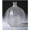 Image 1 : "Malines," a LALIQUE vase, circa 1924, in clear and frosted glass with gray patina. Engraved R. L…