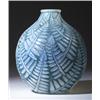 Image 1 : "Espalion," a LALIQUE vase, circa 1927, in opalescent glass with blue patina. Molded R. LALIQUE. …
