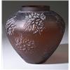 Image 1 : "Esterel," a LALIQUE vase, circa 1923, in deep amber glass. Molded R LALIQUE. M p. 426, no. 941 1…