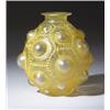 Image 1 : "Tournesol," a LALIQUE vase, circa 1927, in clear and frosted glass with yellow patina. Engraved …