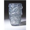 Image 1 : "Raisins," a LALIQUE vase, circa 1928, in clear and frosted glass with blue patina. Wheel-cut R. …