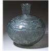 Image 1 : "Lierres," a LALIQUE vase, circa 1930, in clear and frosted glass with blue-green patina. Molded …