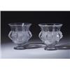 Image 1 : A pair of modern LALIQUE "Dampierre" vases. Both engraved R. Lalique France.…