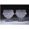 Image 1 : A pair of modern LALIQUE "Elisabeth" vases. Both engraved R. Lalique France.…