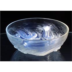 "Ondines," a LALIQUE bowl, circa 1921, in opalescent glass. Wheel-cut R. LALIQUE FRANCE. M p.699,…