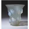 Image 1 : "Saint-Francois," a LALIQUE vase, circa 1930, in cased opalescent glass with blue patina. Stencil…
