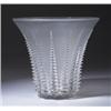 Image 1 : "Font-Romeau," a LALIQUE vase, circa 1936, in clear and frosted glass. Stenciled R. LALIQUE FRANC…