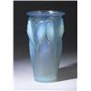 Image 1 : "Ceylan," a LALIQUE vase, circa 1924, in opalescent glass with blue patina. Wheel-cut R. LALIQUE …