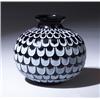 Image 1 : "Grenade," a LALIQUE vase circa 1930, in black glass with white patina. Stenciled R. LALIQUE. M p…