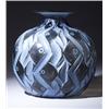 Image 1 : "Penthivere," a LALIQUE vase, circa 1926, in topaz glass with grayish patina. Engraved R. Lalique…