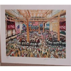 Kamil Kubik, The Floor of the NYSE Signed Serigraph