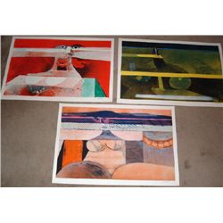 Hans Graeder, Suite of 3 Signed Lithographs