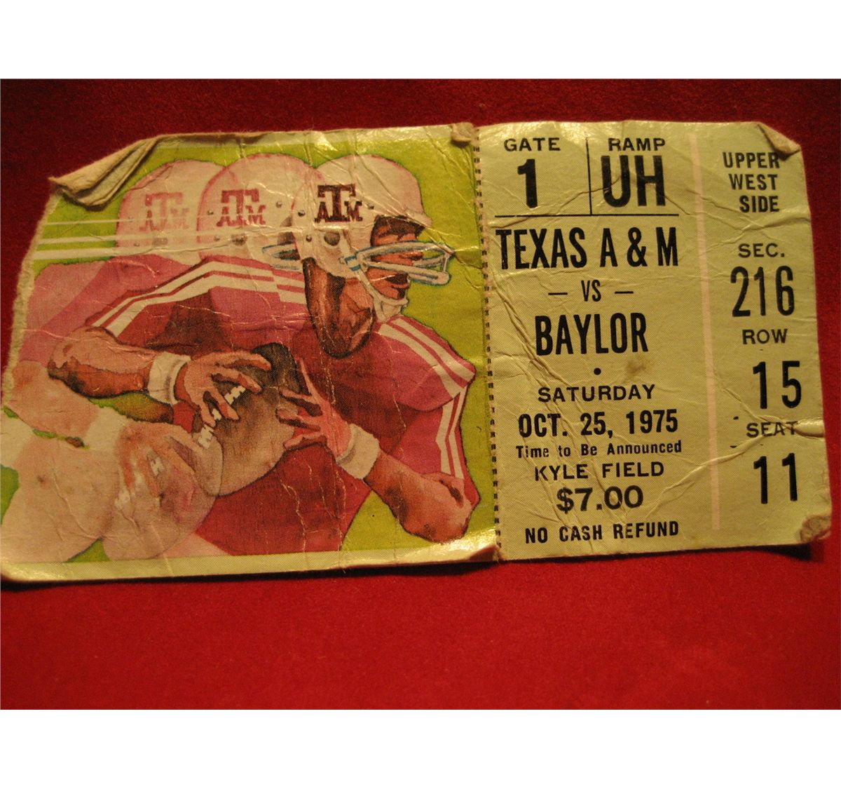 VINTAGE COLLEGE FOOTBALL TICKET STUBS
