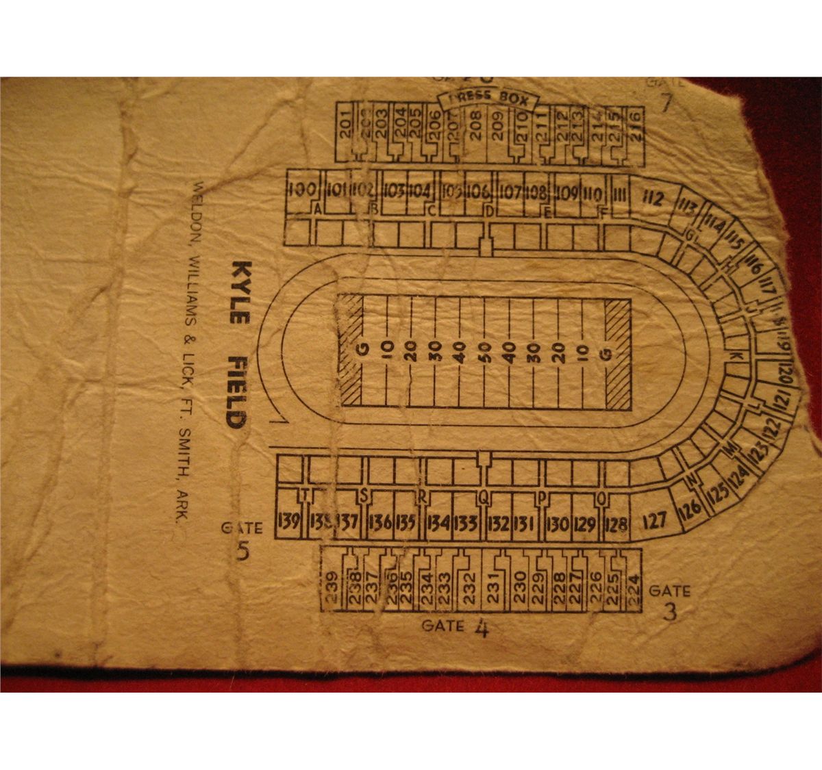 VINTAGE COLLEGE FOOTBALL TICKET STUBS