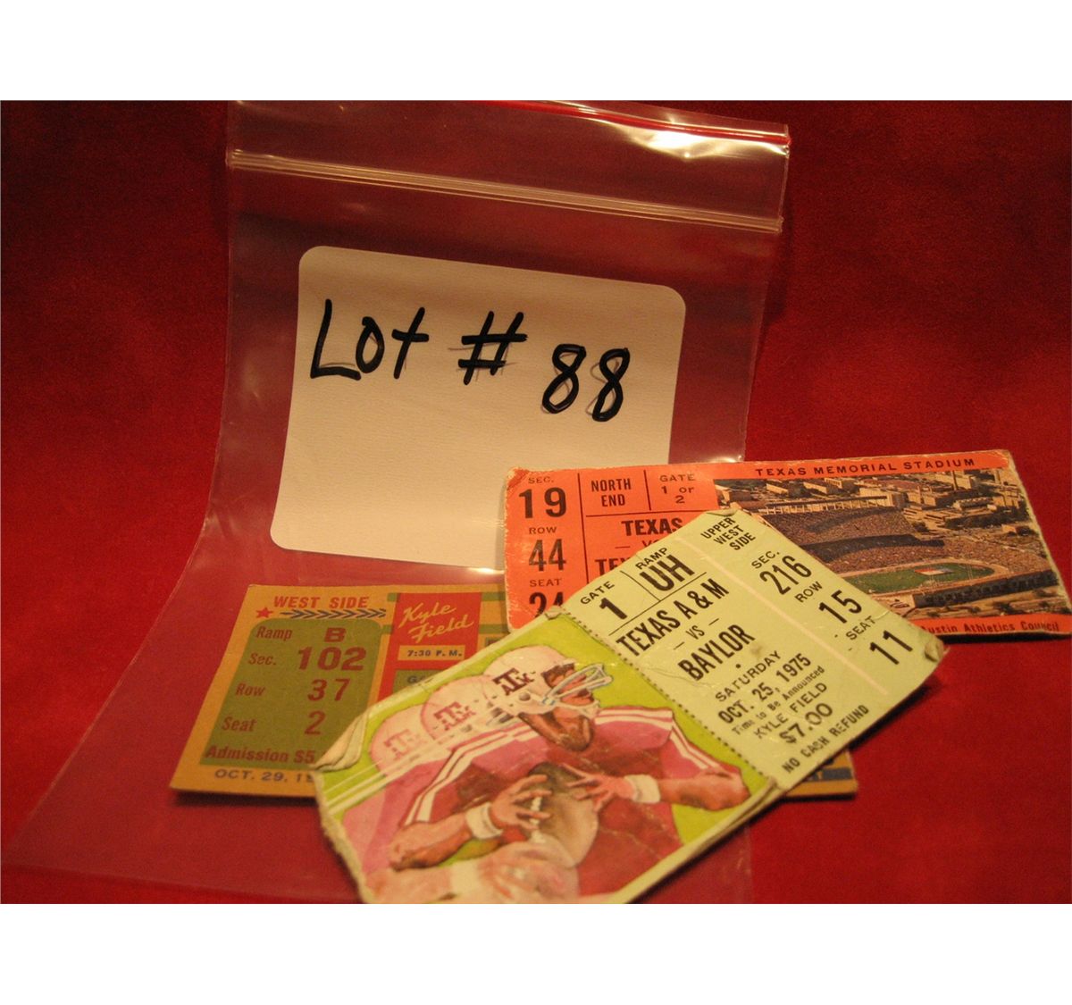 VINTAGE COLLEGE FOOTBALL TICKET STUBS