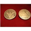 Image 2 : (1) 1875 (1) 1892 BARBER AND SETED LIBERTY QUARTERS 90% SILVER