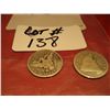Image 3 : (1) 1875 (1) 1892 BARBER AND SETED LIBERTY QUARTERS 90% SILVER