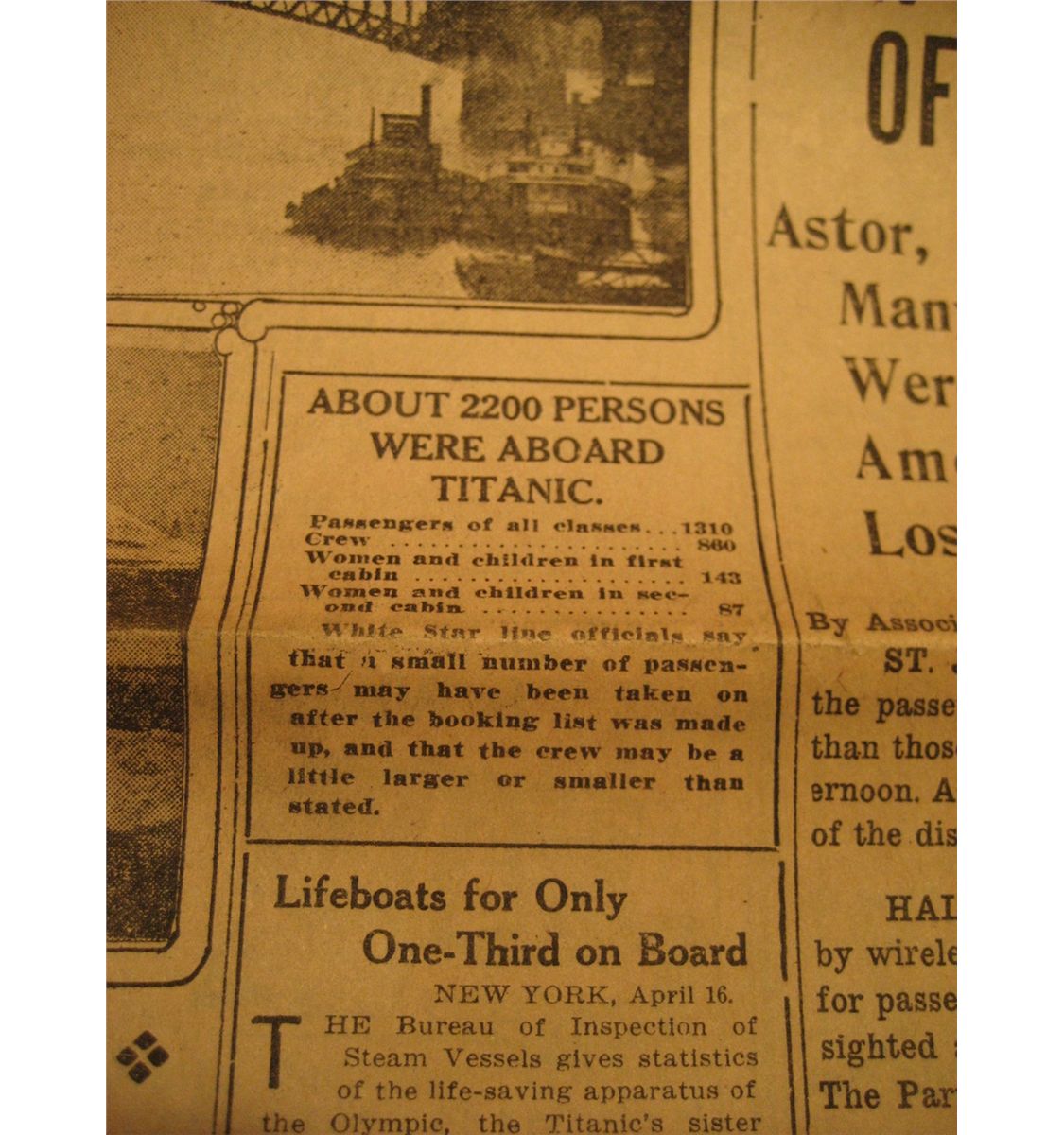 st. louis post dispatch and titanic newspaper "TITANIC APRIL 16, 1912 ST. LOUIS POST DISPATCH, ORIGINAL NEWSPAPER