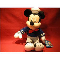 MICKEY MOUSE "NAVY SAILOR" STUFFED ANIMAL WITH TAG GREAT CONDITION