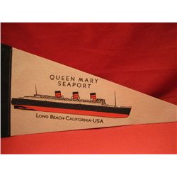 QUEEN MARY SEA PORT ~ LONG BEACH CALIFORNIA PENNANT