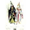 Image 1 : Magicien et magicienne   Le coquet, Maison Alberts. Exposition universelle, Paris 1900. Deux med...