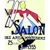 Image 1 : 20e Salon des Arts Menagers 1955         Maquette gouache / Gouach model    B.E.  B +  Salissures...